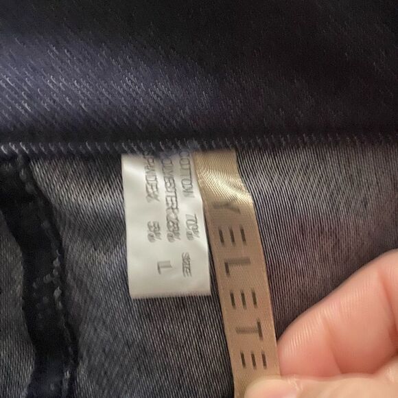 NWT Yelete Leggings jeans dark wash size large - Picture 6 of 7